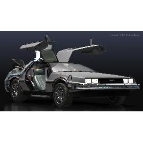 DeLorean DMC-12 Time Machine Rigged 3D